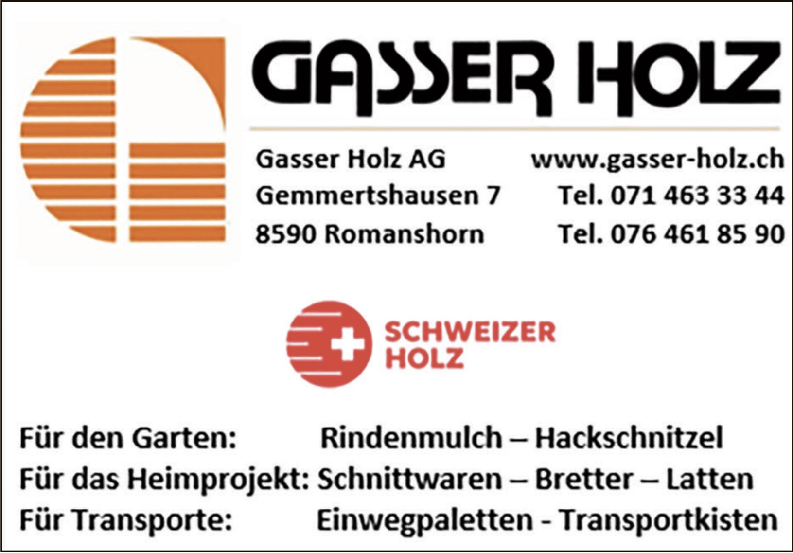 Gasser Holz AG, Romanshorn - Für den Garten: Rindenmulch – Hackschnitzel