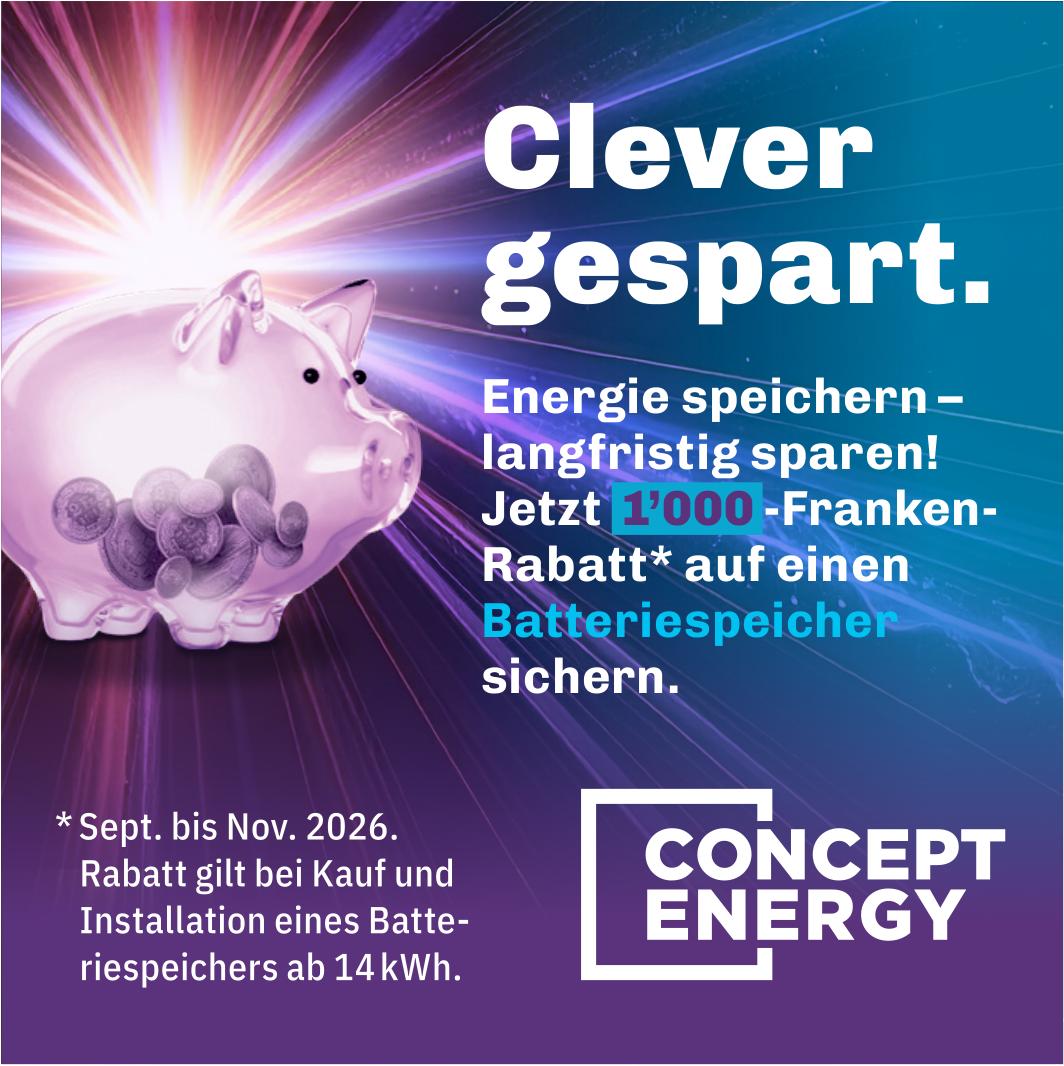CONCEPT ENERGY, Energie speichern – langfristig sparen!