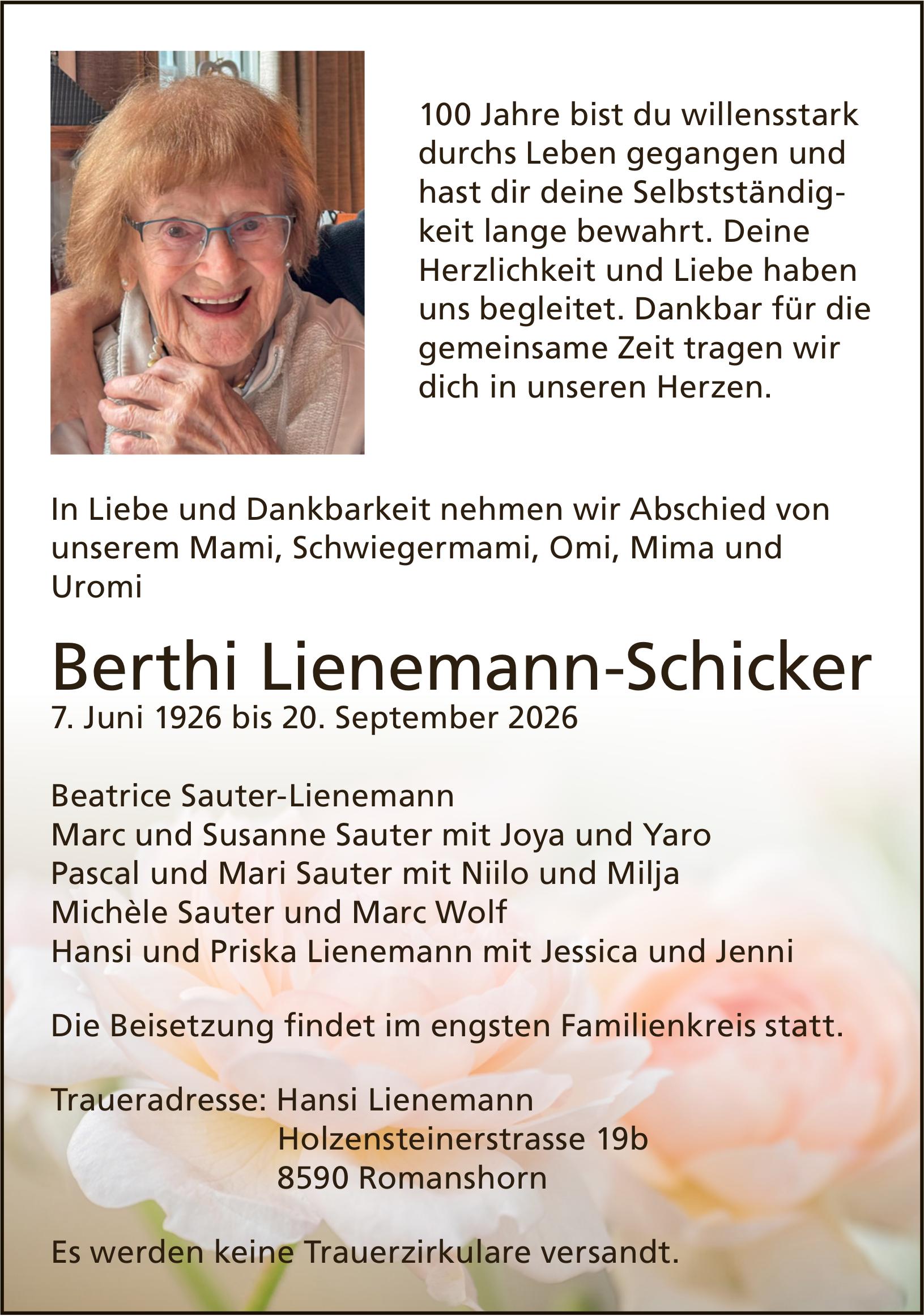 Lienemann-Schicker Berthi, September 2026 / TA