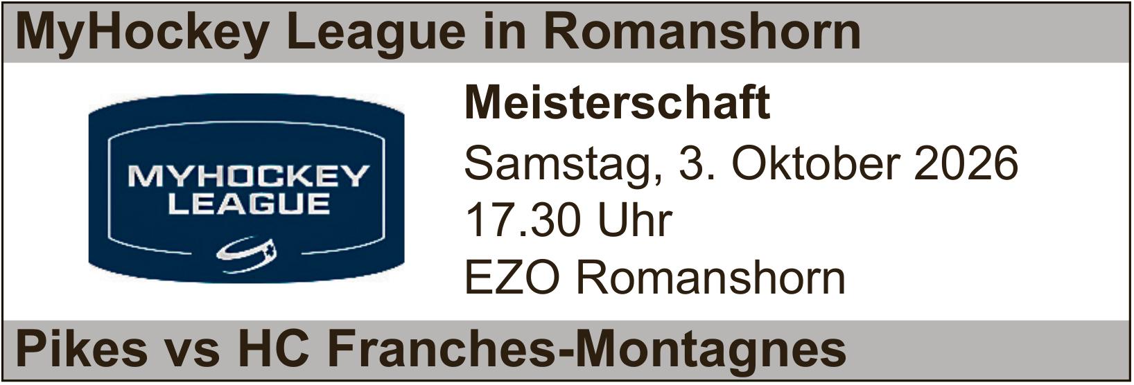 Pikes vs HC Franches-Montagnes, 3. Oktober, EZO Romanshorn
