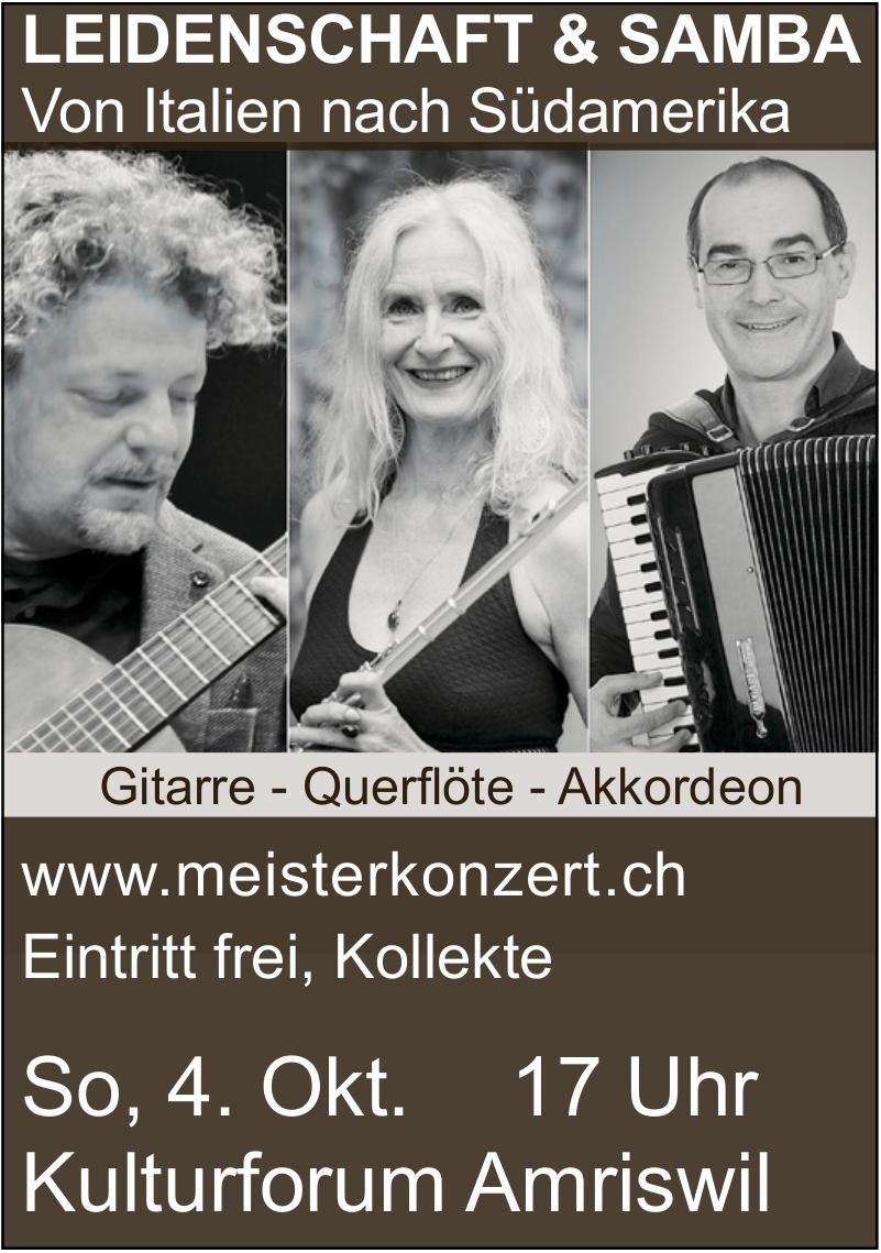 Leidenschaft & Samba, 4. Oktober, Kulturforum Amriswil
