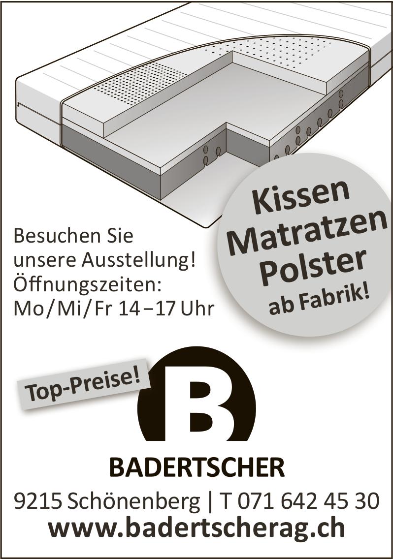 BADERTSCHER, Schönenberg - Kissen Matratzen Polster ab Fabrik!