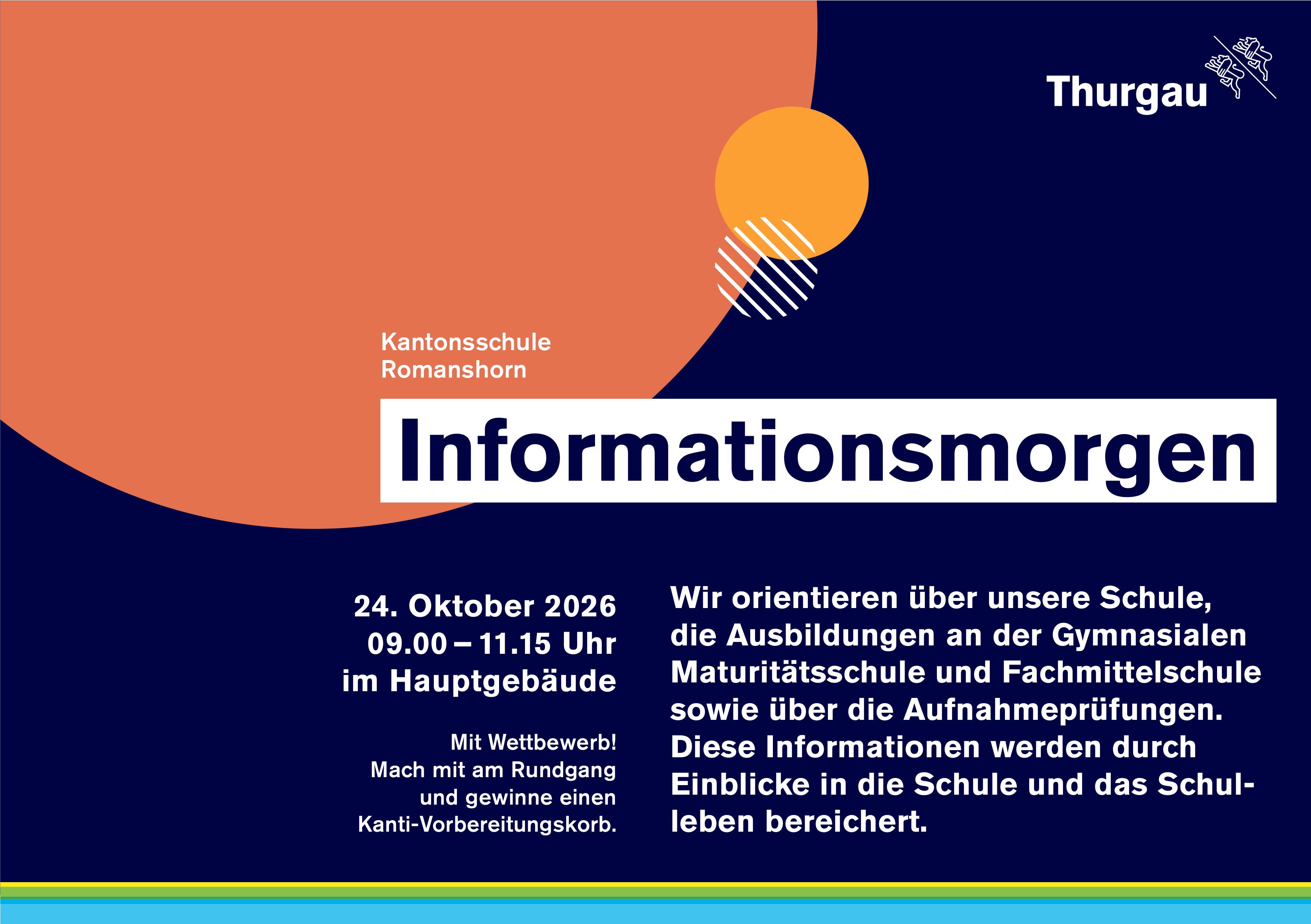 Informationsmorgen, 24. Oktober, im Hauptgebäude