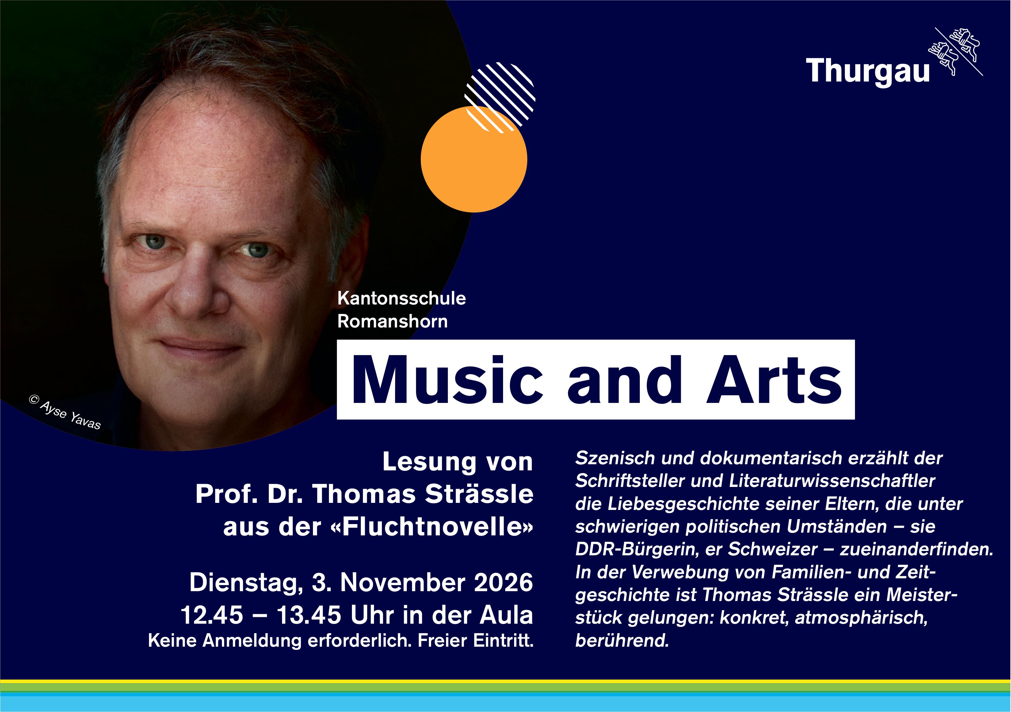 Prof. Dr. Thomas Strässle – Fluchtnovelle, 3. November, Aula