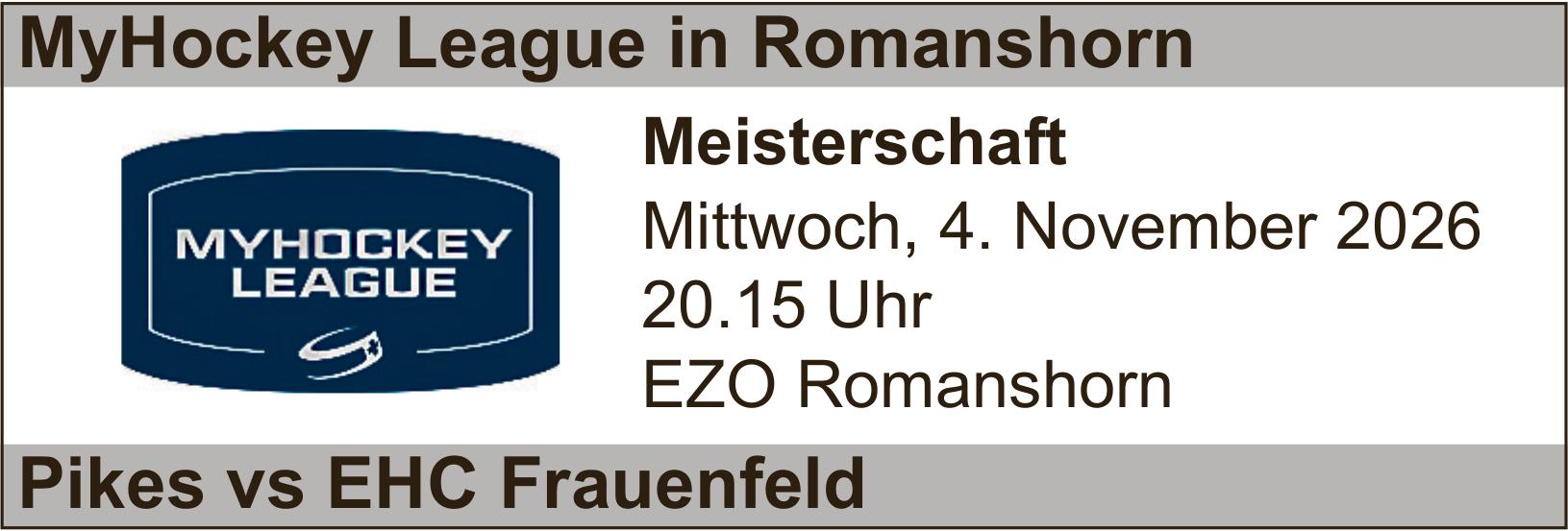Pikes vs EHC Frauenfeld, 4. November, EZO Romanshorn