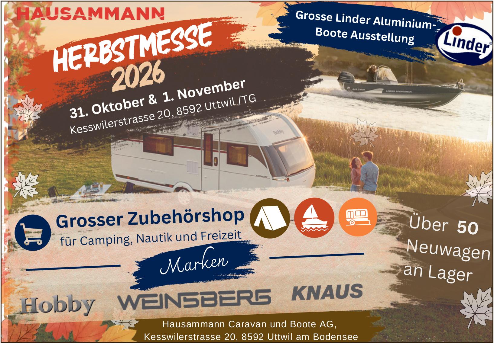 HERBSTMESSE 2026, 31. Oktober - 1. November, Uttwil