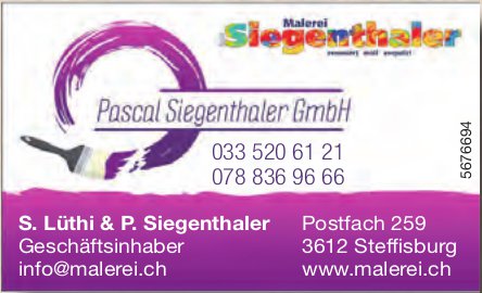 Malerei Pascal Siegenthaler GmbH, Steffisburg
