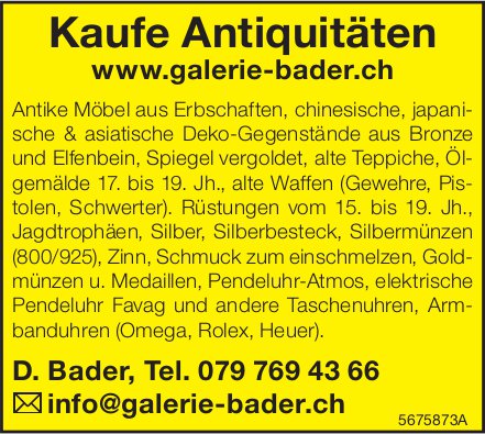 Galerie Bader - Kaufe Antiquitäten