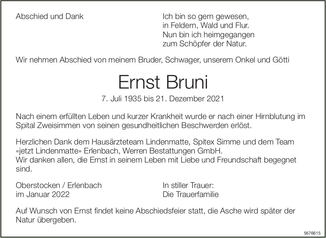 Bruni Ernst, im Januar 2022 / TA + DS