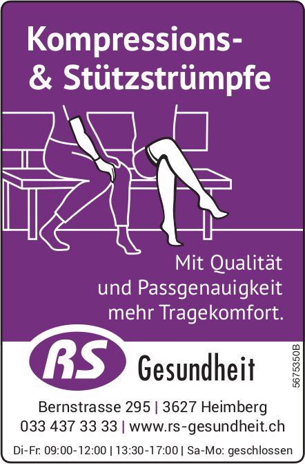 RS Gesundheit, Heimberg - Kompressions- & Stützstrümpfe