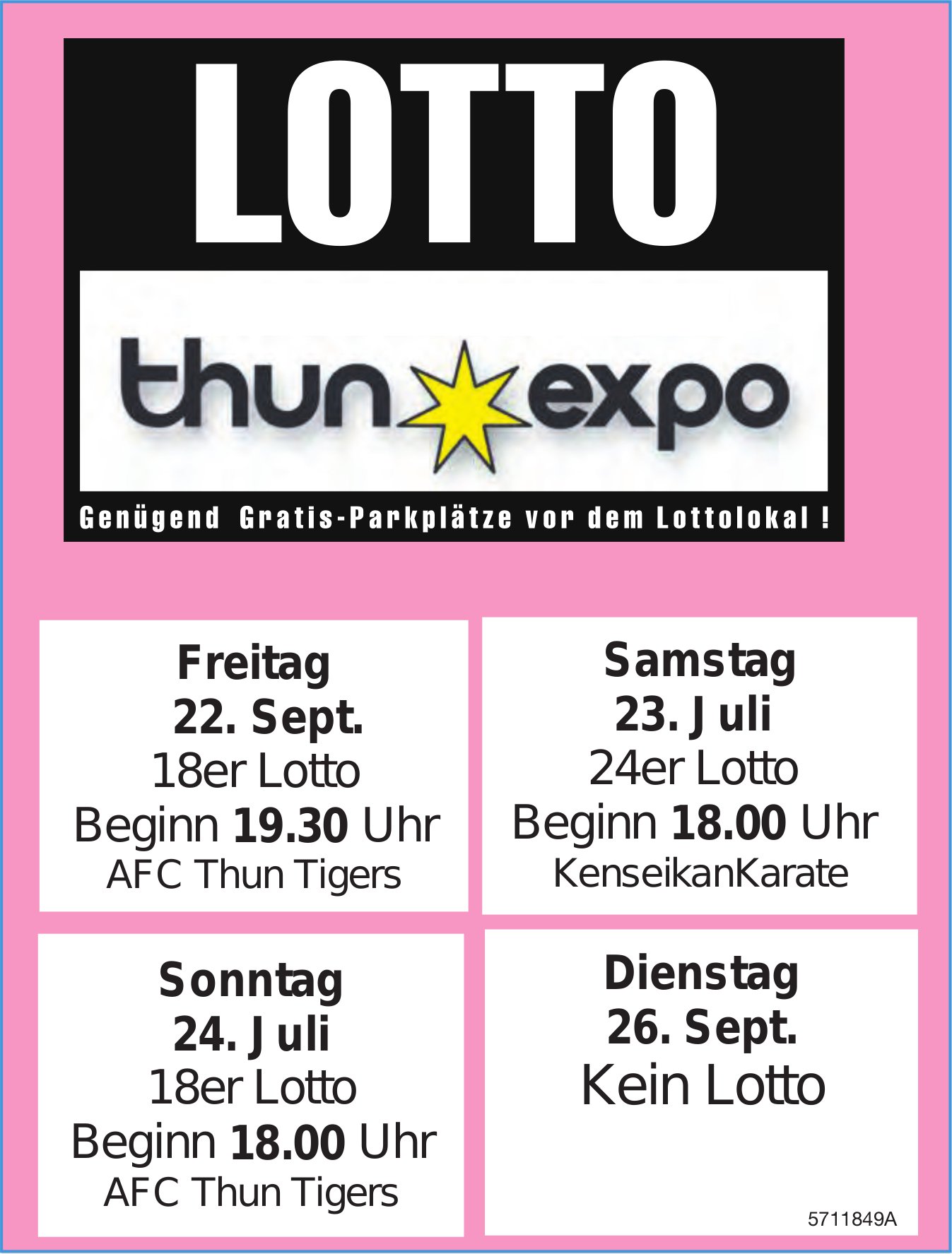 LOTTO Thun Expo, 22./23./24. September