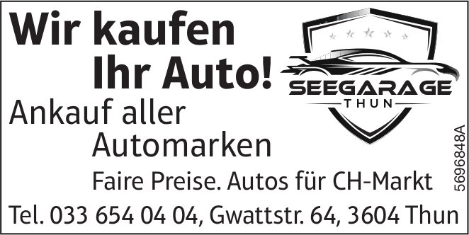 Seegarage, Thun - Wir kaufen Ihr Auto!
