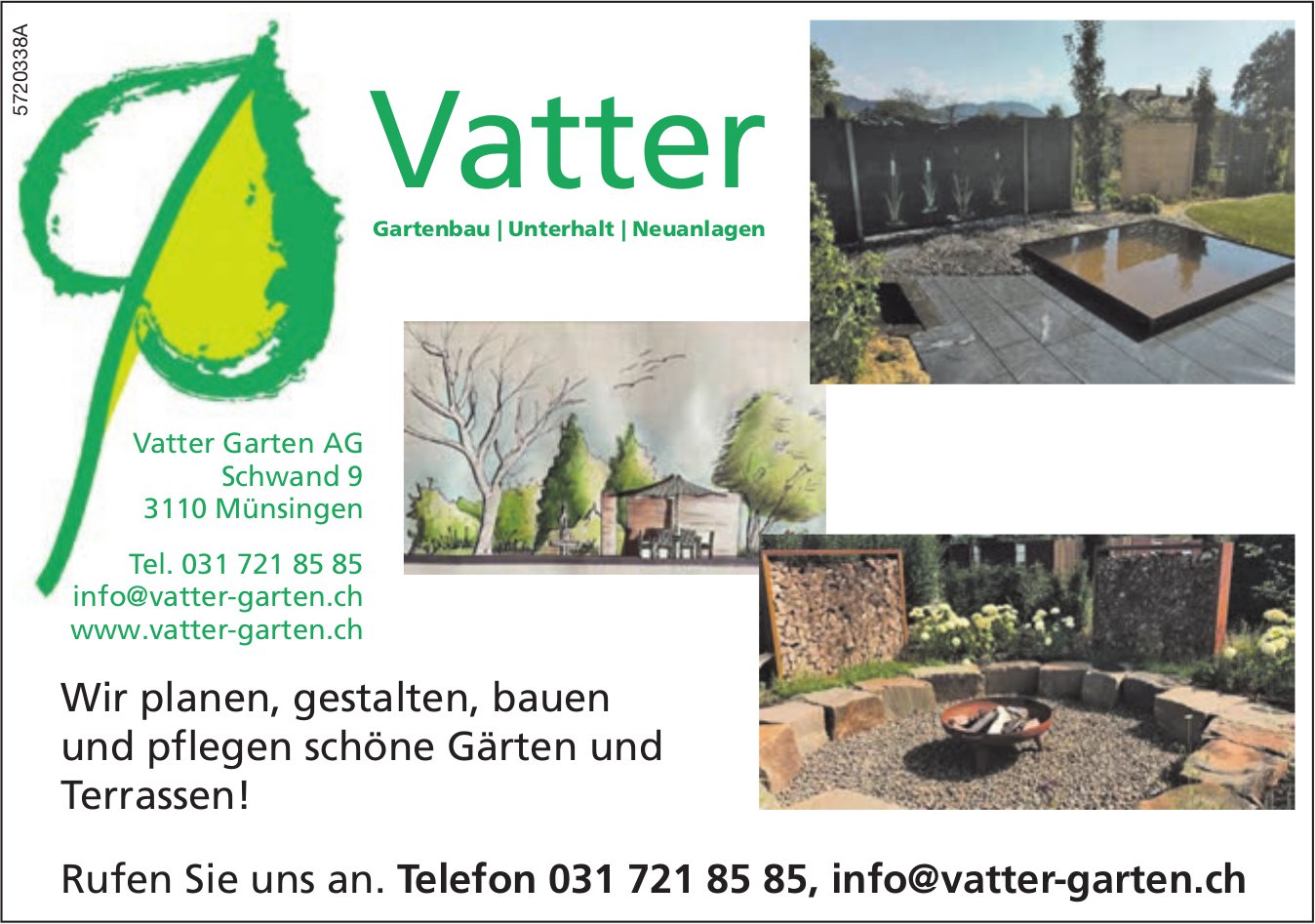Vatter Garten AG, Münsingen - Wir planen, gestalten,  bauen und pflegen schöne Gärten und Terrassen!