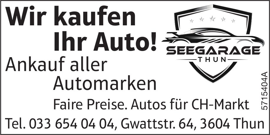 Seegarage Thun - Wir kaufen Ihr Auto!