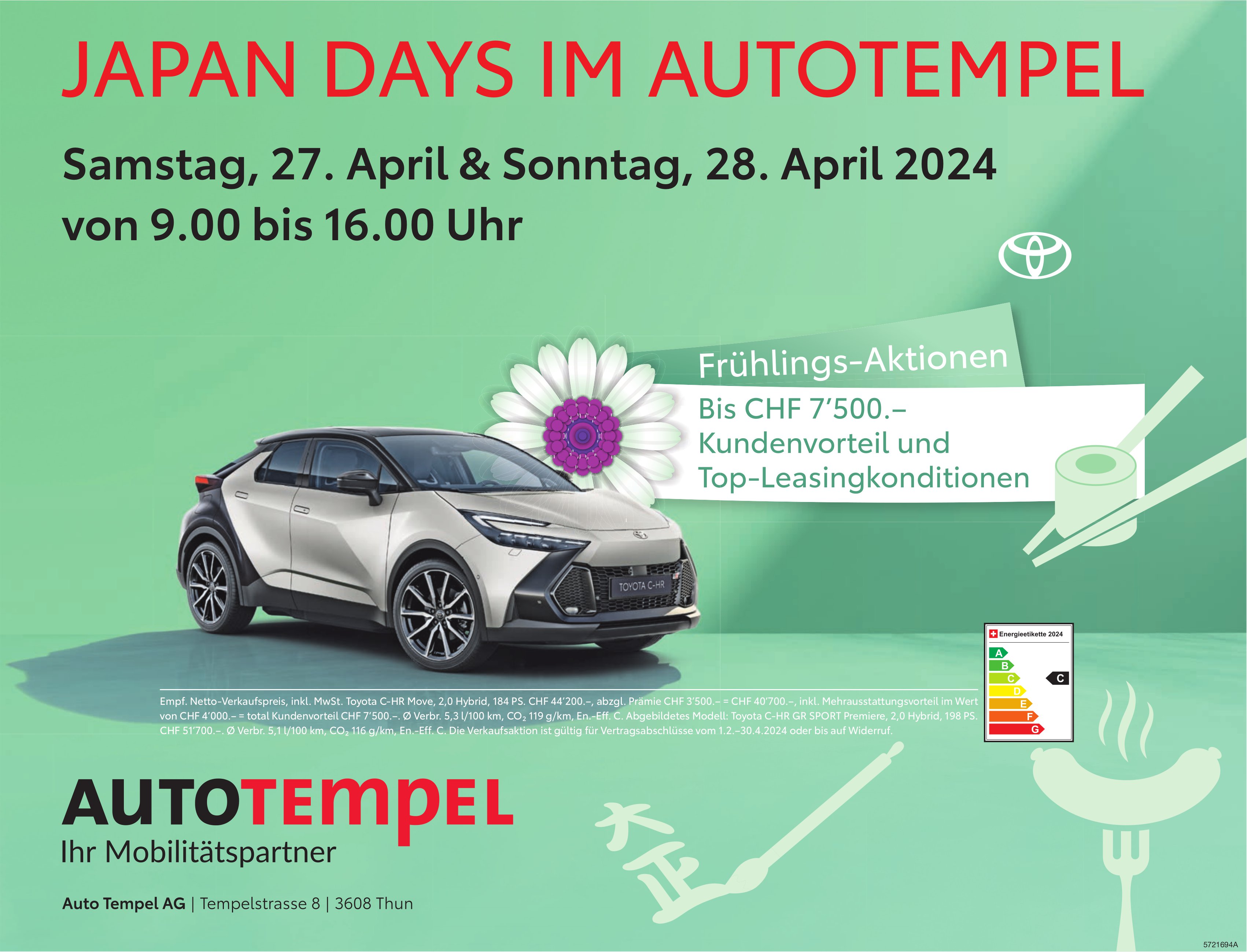 Japan Days, 27. + 28. April, Auto Tempel AG, Thun