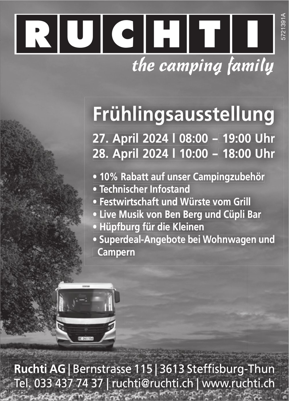 Frühlingsausstellung, 27./28. April, Ruchti AG, Steffisburg