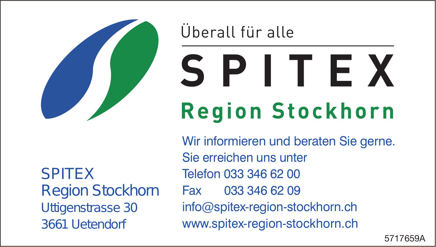 Spitex Region Stockhorn, Uetendorf - Wir informieren und beraten Sie gerne.