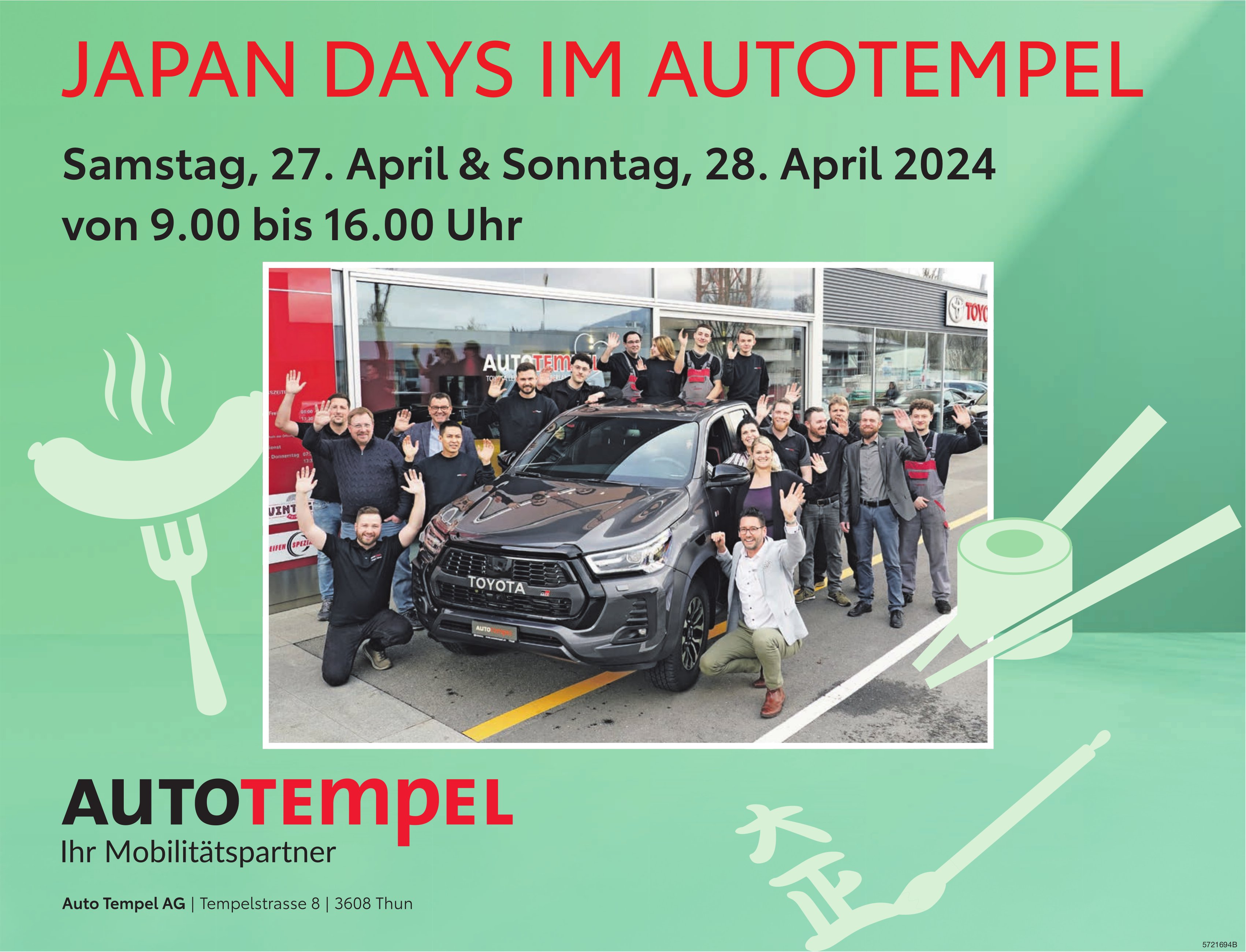 Japan Days, 27. + 28. April, Auto Tempel AG, Thun