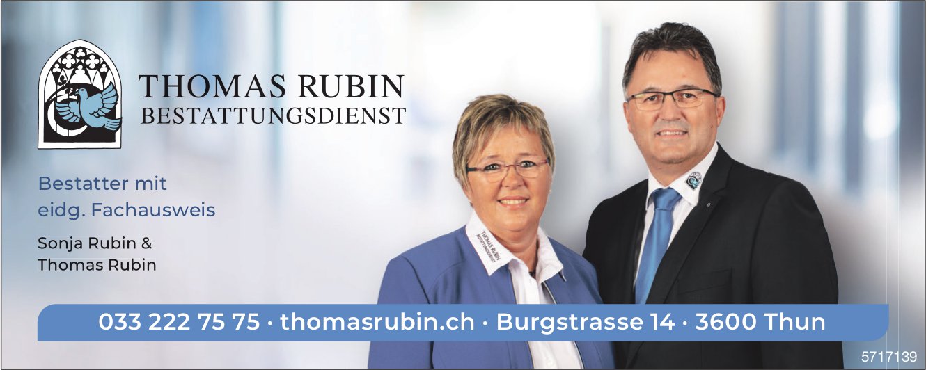 Thomas Rubin Bestattungsdienst, Thun - Bestatter mit eidg. Fachausweis