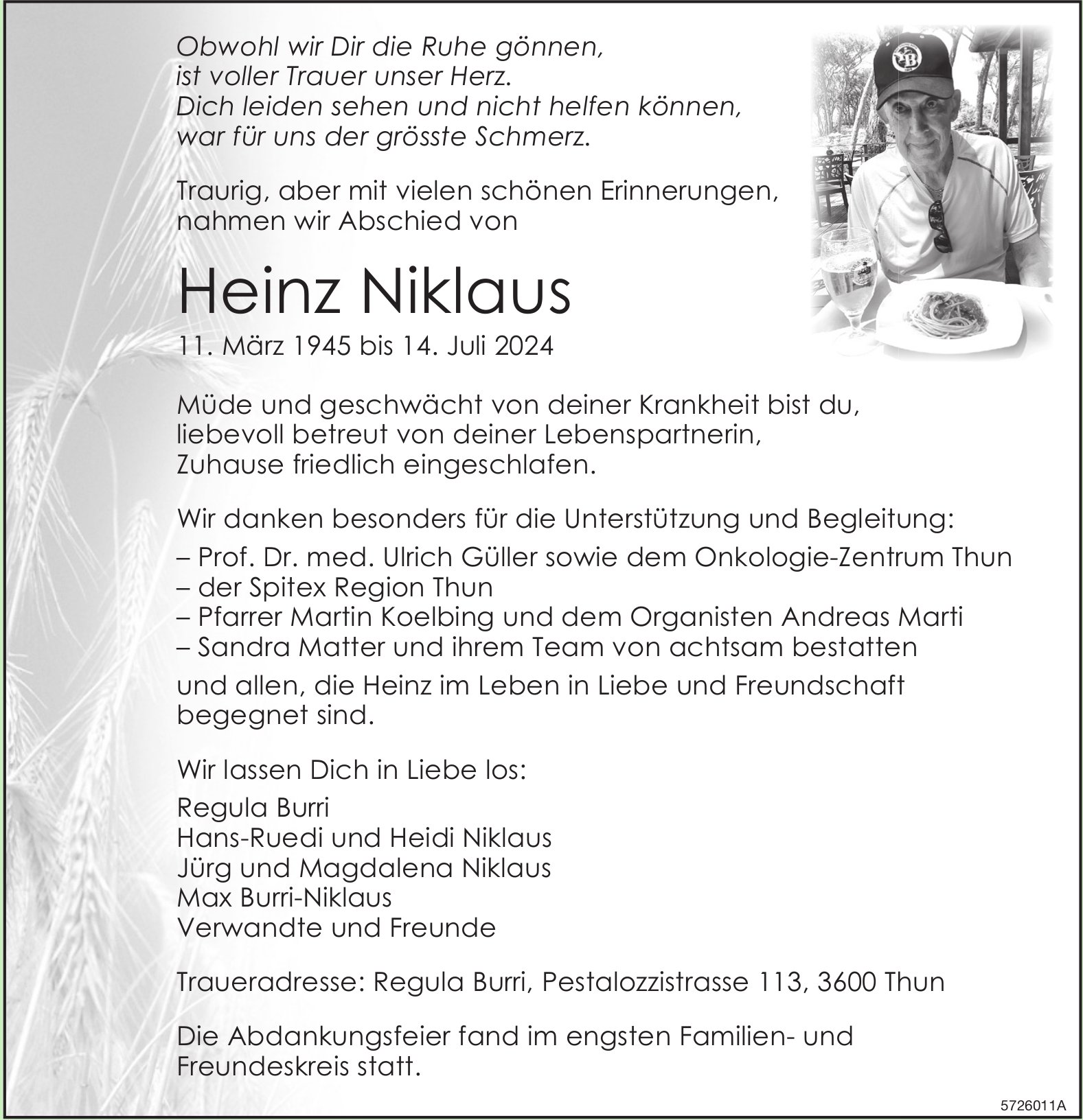 Niklaus Heinz, Juli 2024 / TA