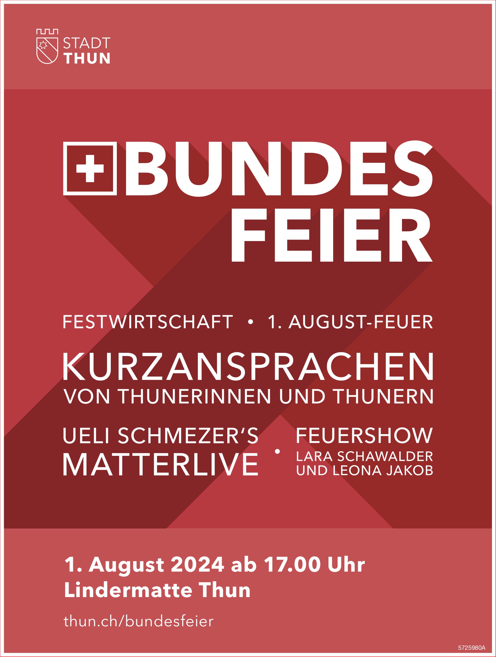 Bundesfeier, 1. August, Stadt Thun