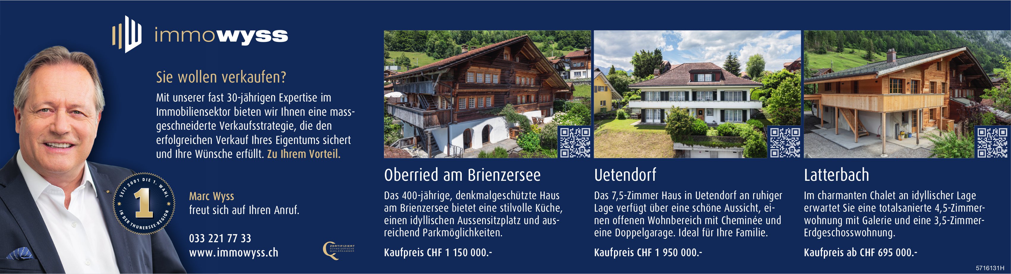 Immowyss  - Oberried am Brienzersee, Uetendorf,  Latterbach, zu verkaufen