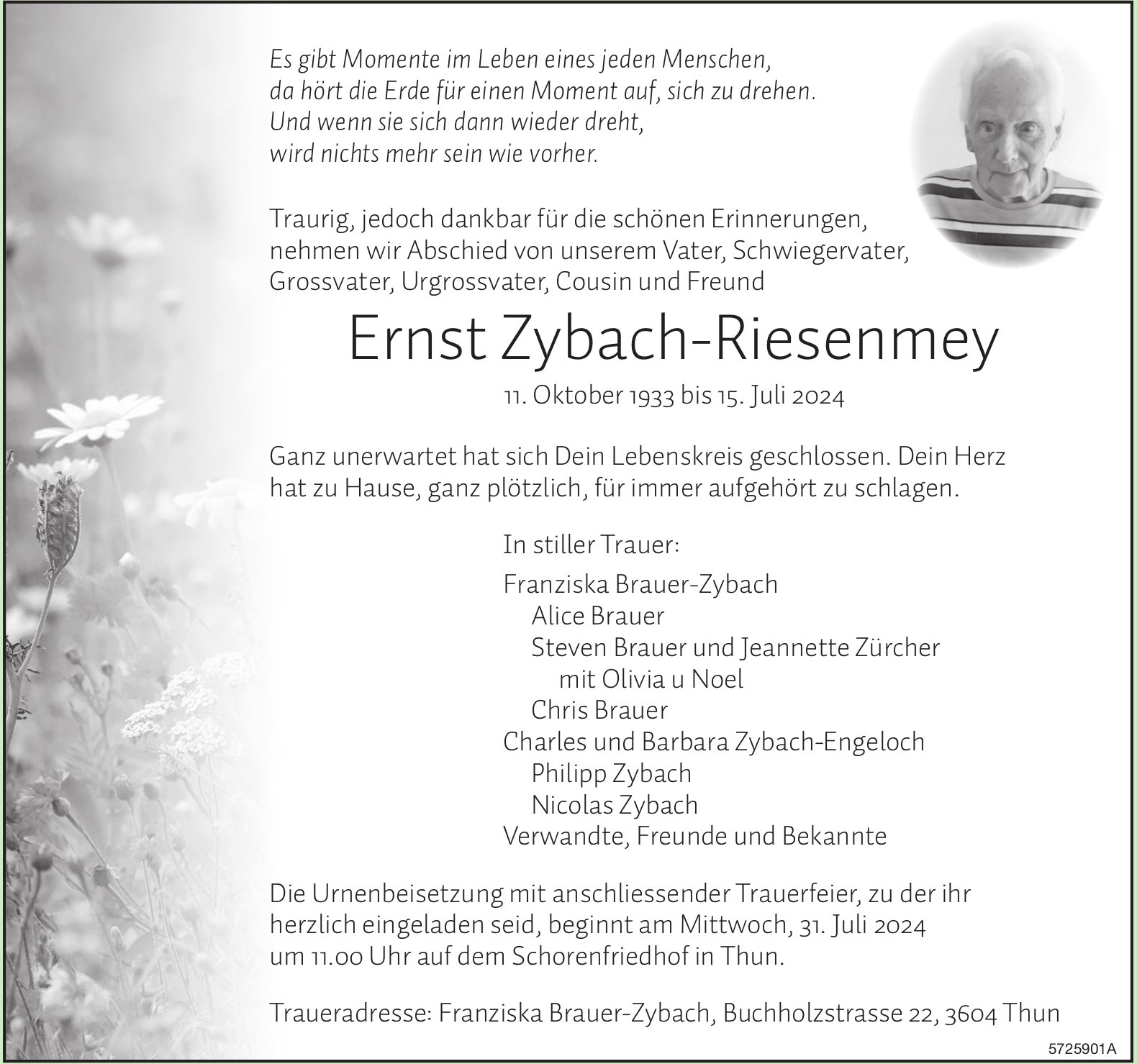 Zybach-Riesenmey Ernst, Juli 2024 / TA