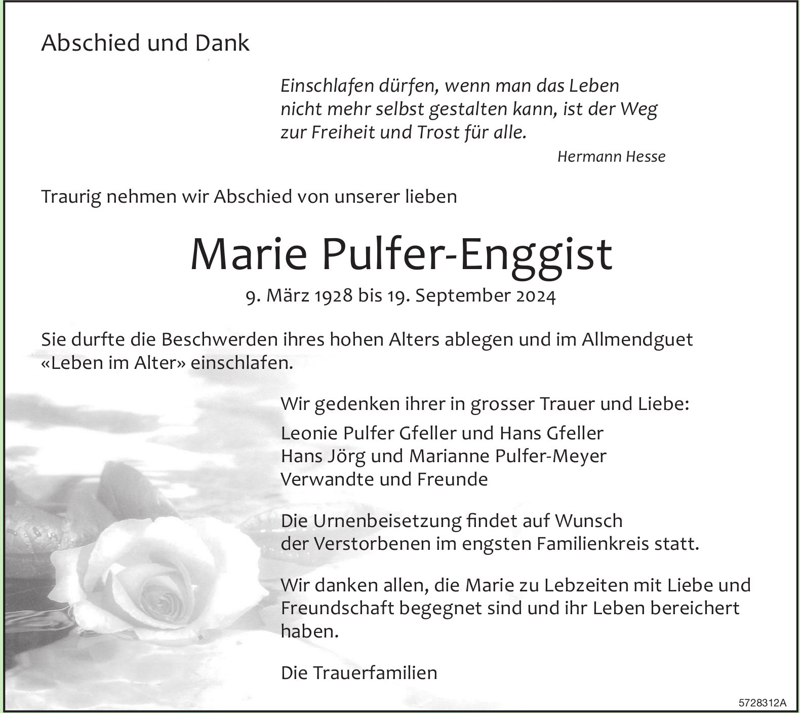 Pulfer-Enggist Marie, September 2024 / TA