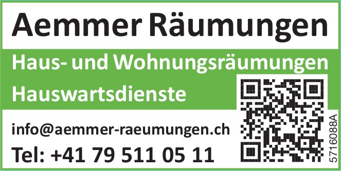 Aemmer Räumungen - Haus- und Wohnungsräumungen, Hauswartsdienste