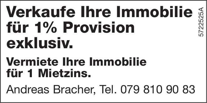 Andreas Bracher, Verkaufe Ihre Immobilie exklusiv.