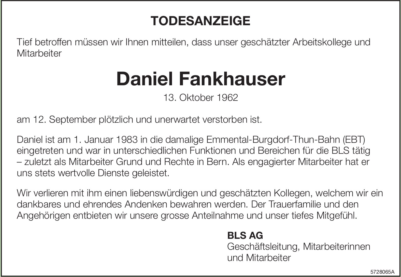 Fankhauser Daniel, September 2024 / TA