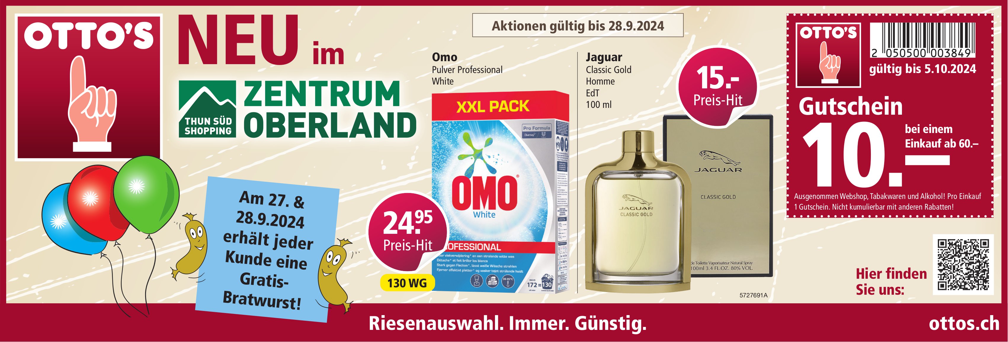 Otto's, Thun Süd Shopping - Neu im Zentrum Oberland