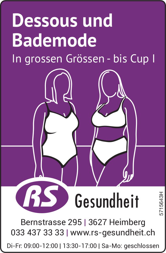 RS Gesundheit, Heimberg - Dessous und Bademode