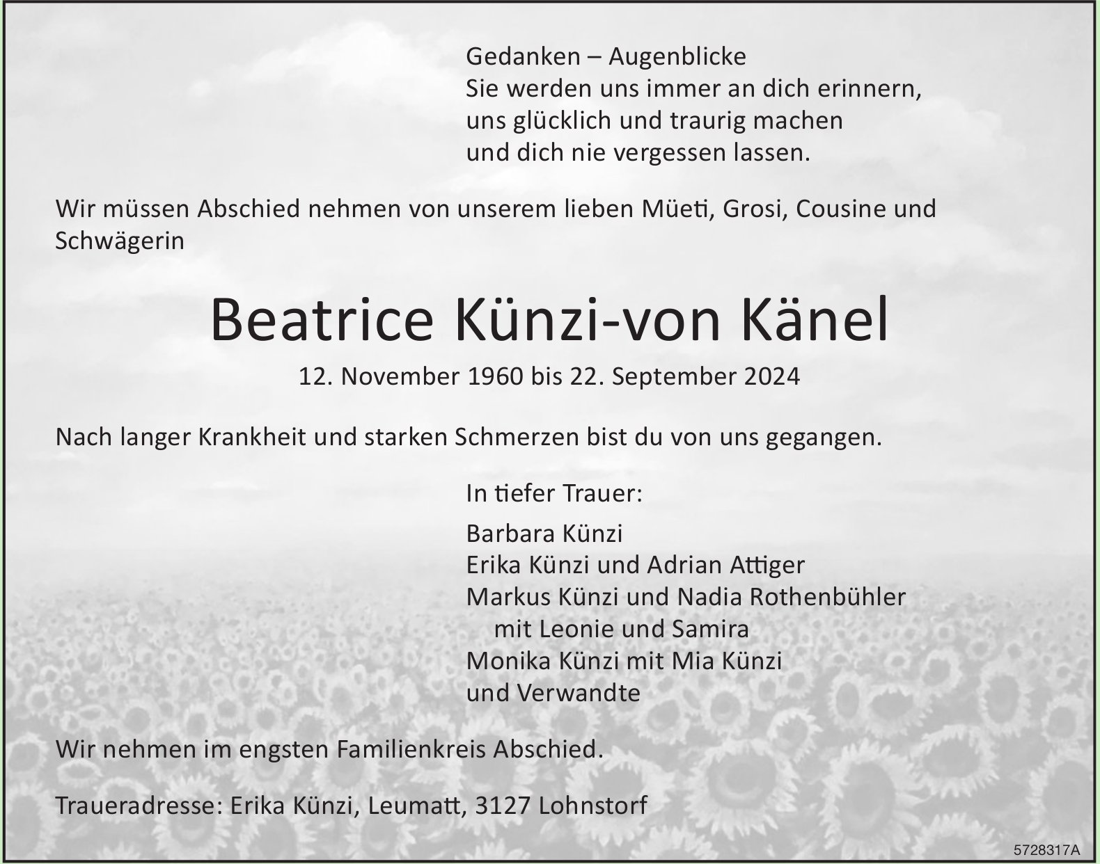 Künzi-von Känel Beatrice, September 2024 / TA