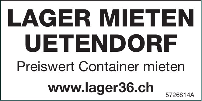 Lager mieten, Uetendorf -  Preiswert Container mieten