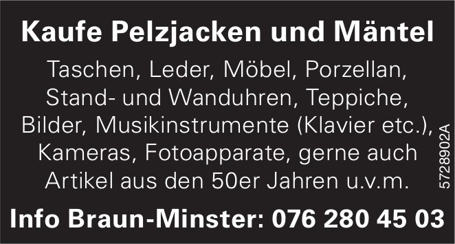 Braun-Minster, Kaufe Pelzjacken und Mäntel...