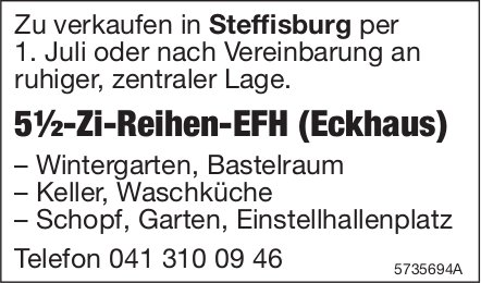 5½-Zi-Reihen-EFH, 5½-Zimmer-Wohnung, Steffisburg, zu verkaufen