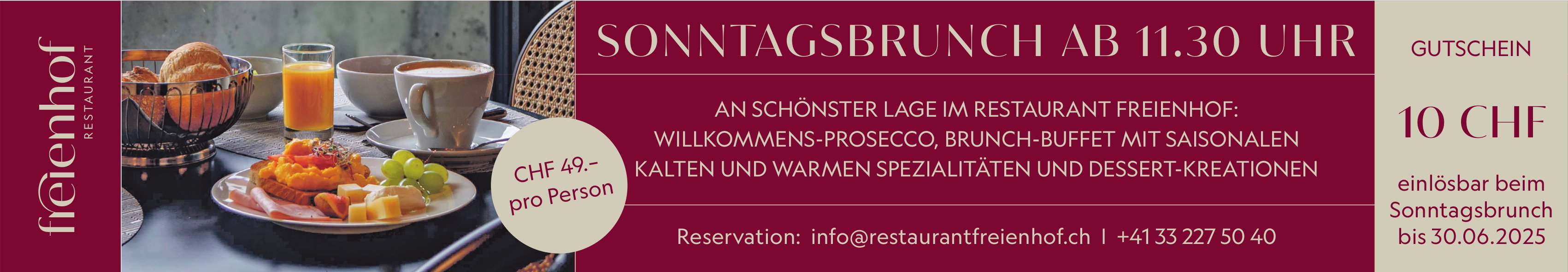 Restaurant Freienhof - Sonntagsbrunch