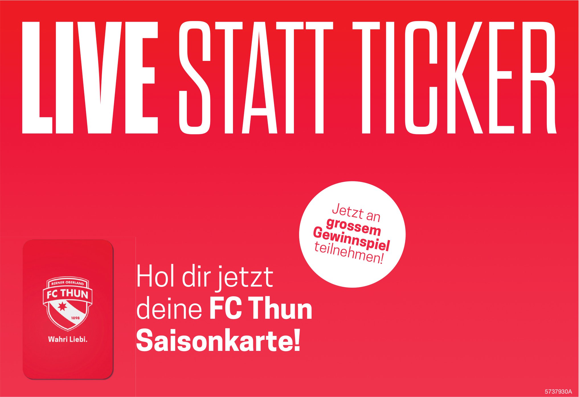FC Thun, Live statt Ticker