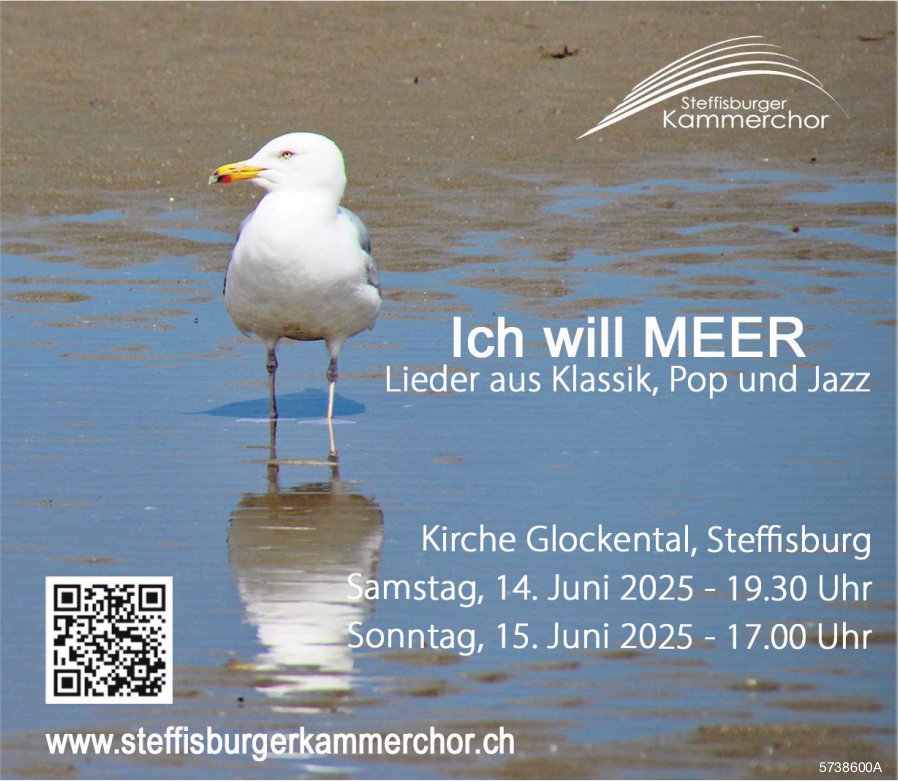 Lieder aus Klassik, Pop und Jazz, 14. und 15. Juni, Kirche Glockental, Steffisburg