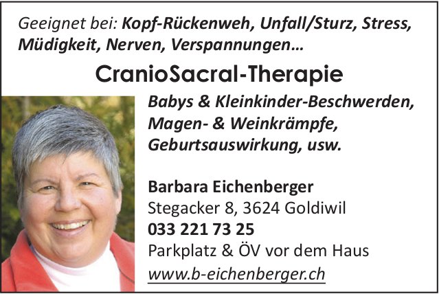 Barbara Eichenberger, Goldiwil - CranioSacral-Therapie