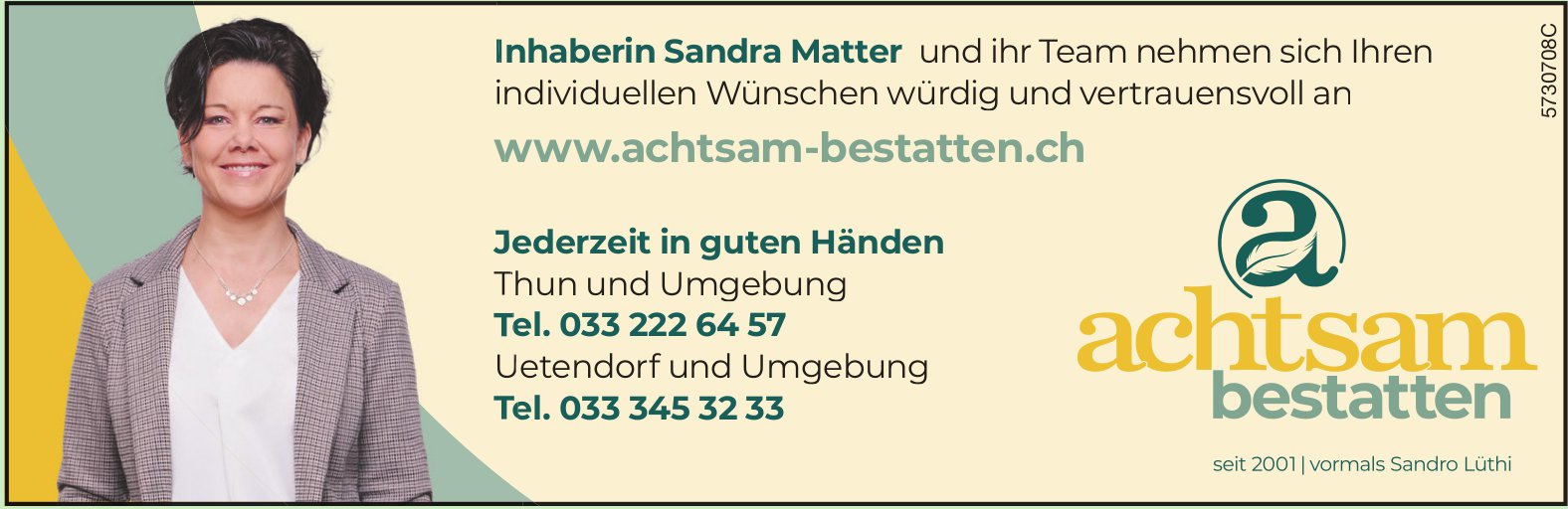 Achtsam Bestatten, Thun und Umgebung - Jederzeit in guten Händen