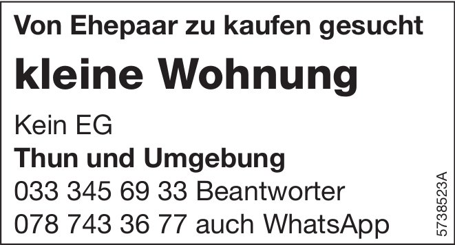 Wohnung, Thun und Umgebung, zu kaufen gesucht