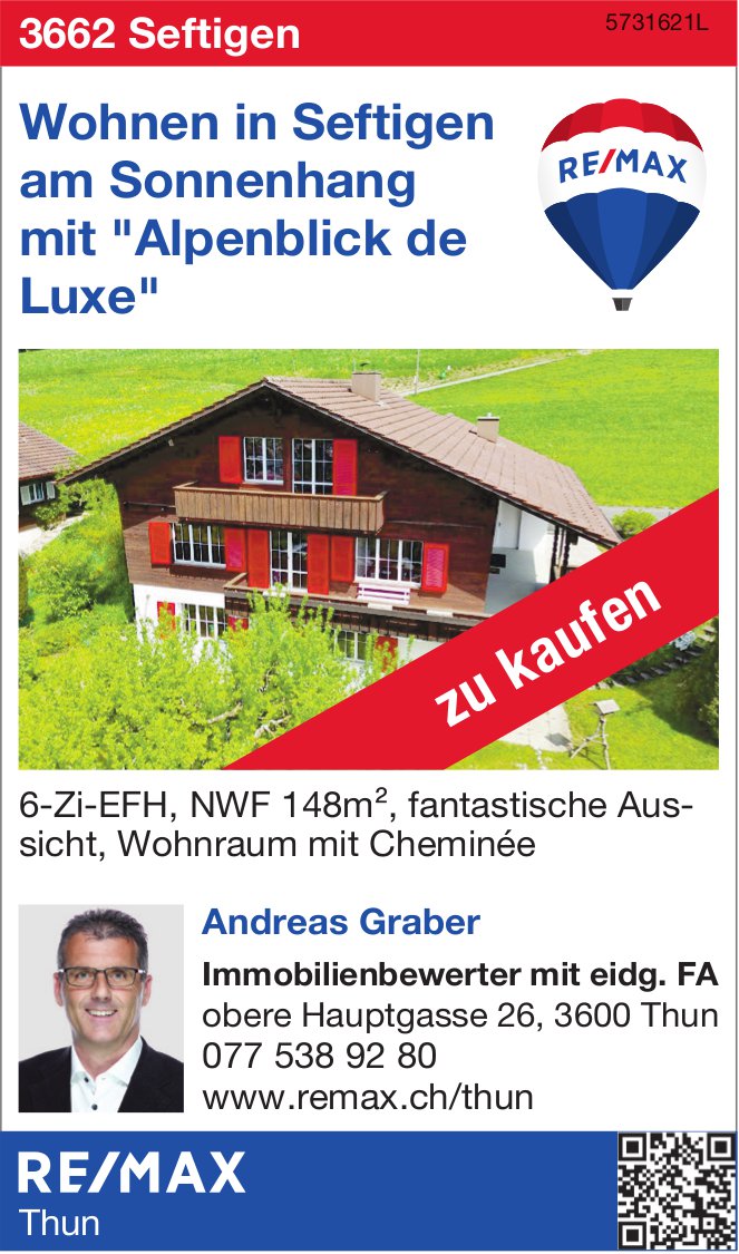 6-Zimmer-Einfamilienhaus, Seftigen, zu verkaufen