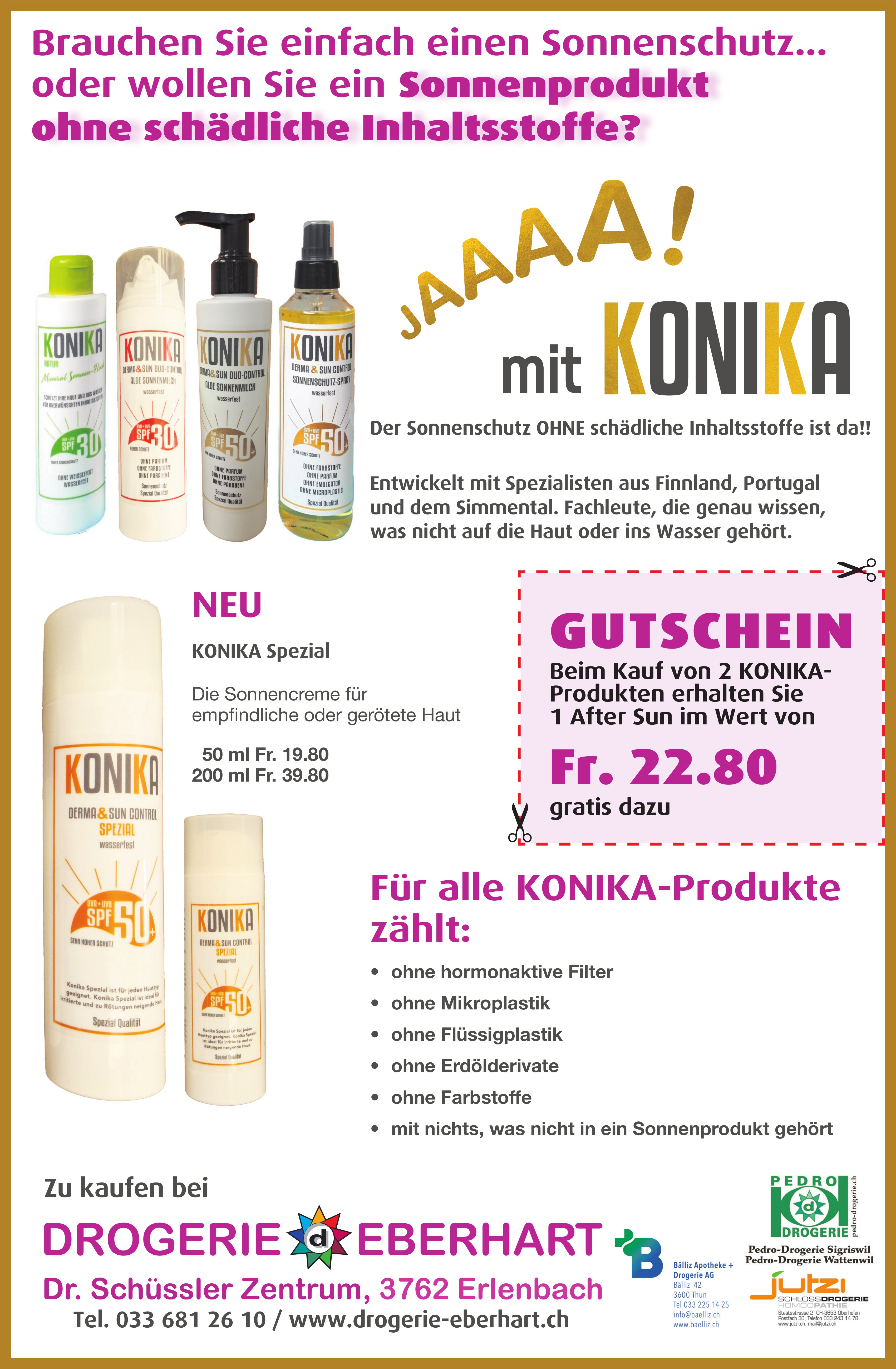 Drogerie Eberhart, Erlenbach - Brauchen Sie einfach einen Sonnenschutz...