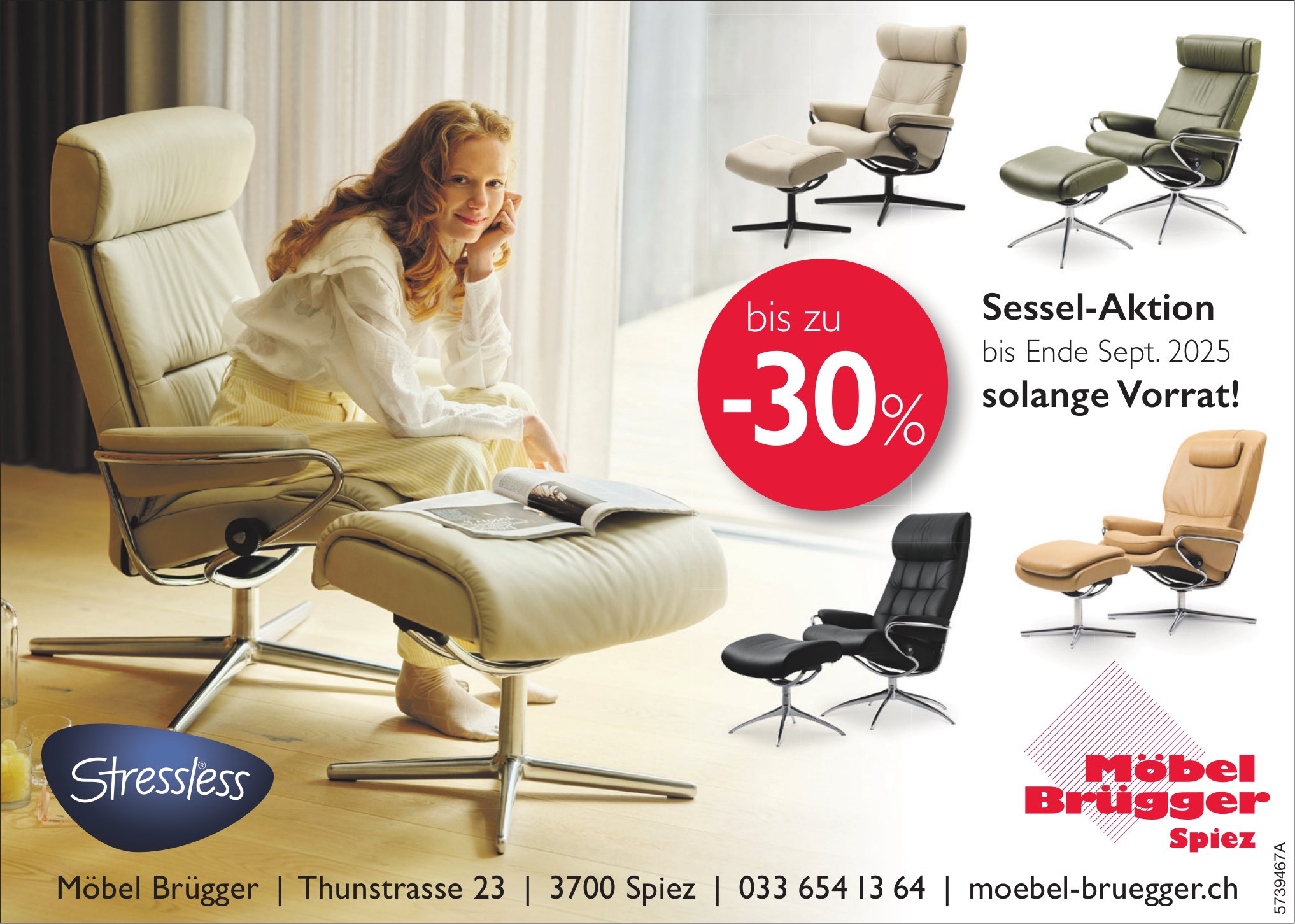 Möbel Brügger, Spiez - Sessel-Aktion