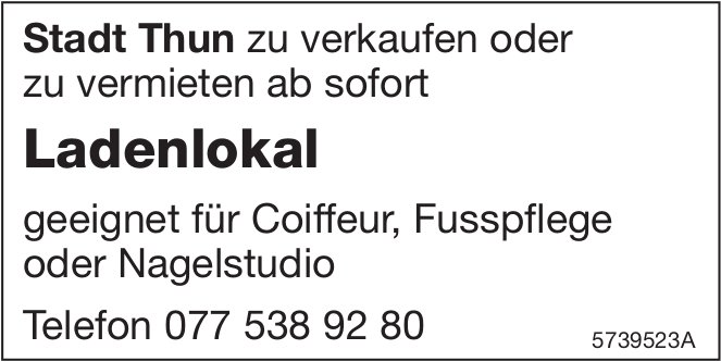 Ladenlokal, Thun, zu vermieten