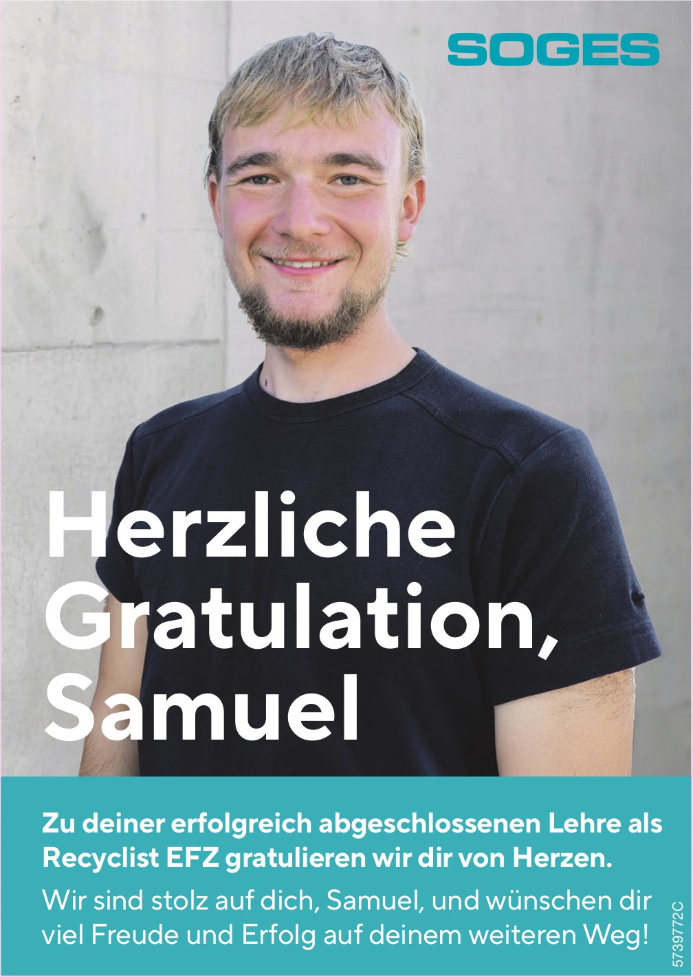 SOGES, Herzliche Gratulation, Samuel