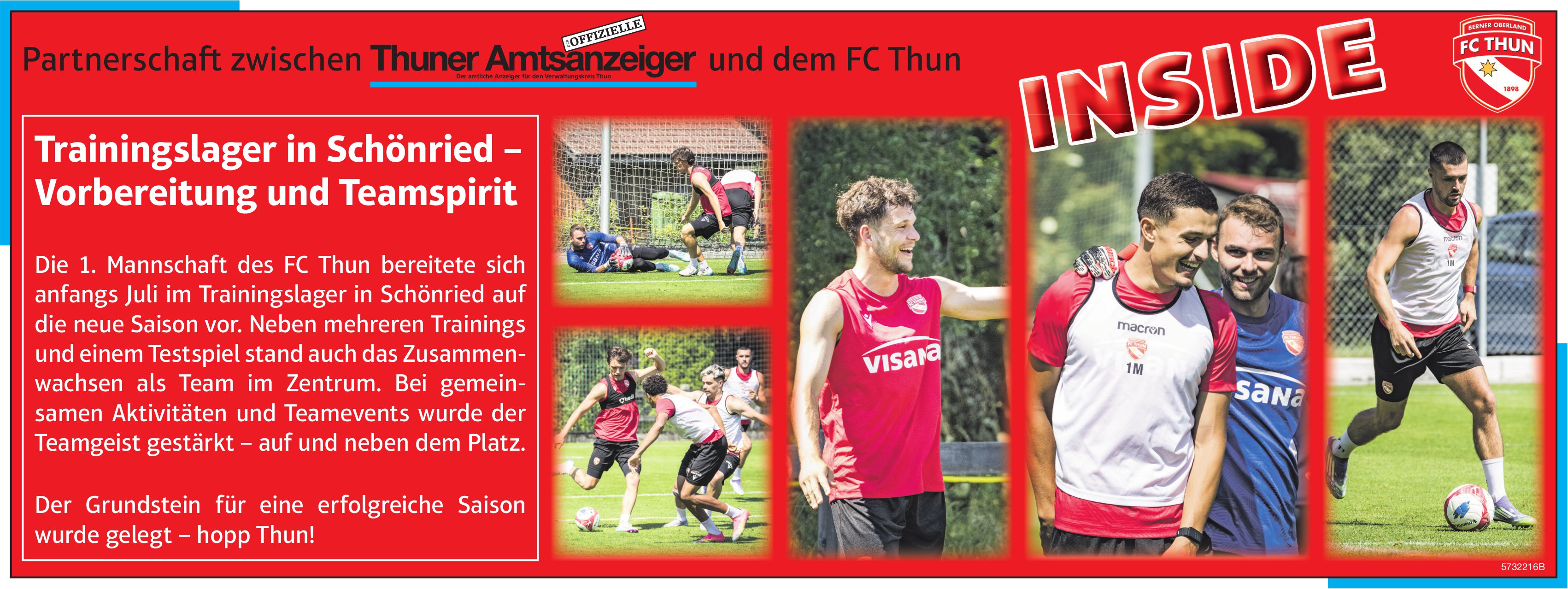 FC Thun, Trainingslager in Schönried – Vorbereitung und Teamspirit