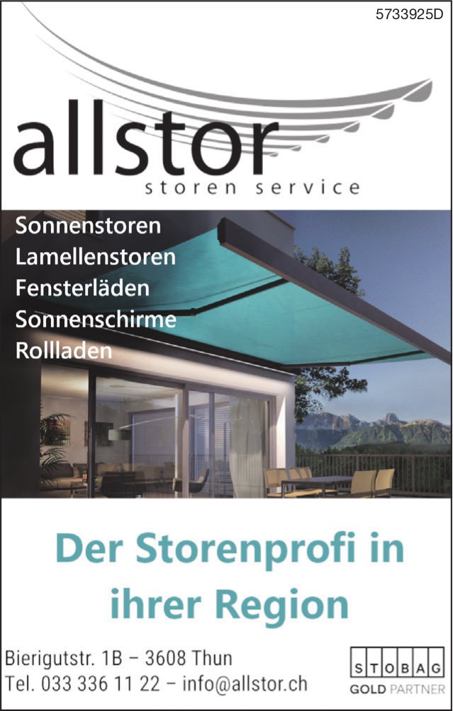 Allsotr Storen Service, Thun - Der Storenprofi in ihrer Region